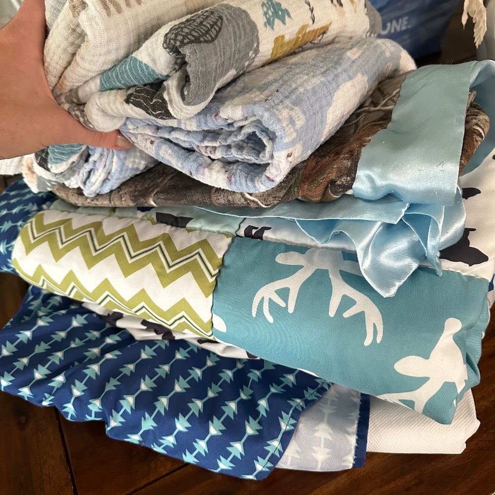 Woodland blue bedding set